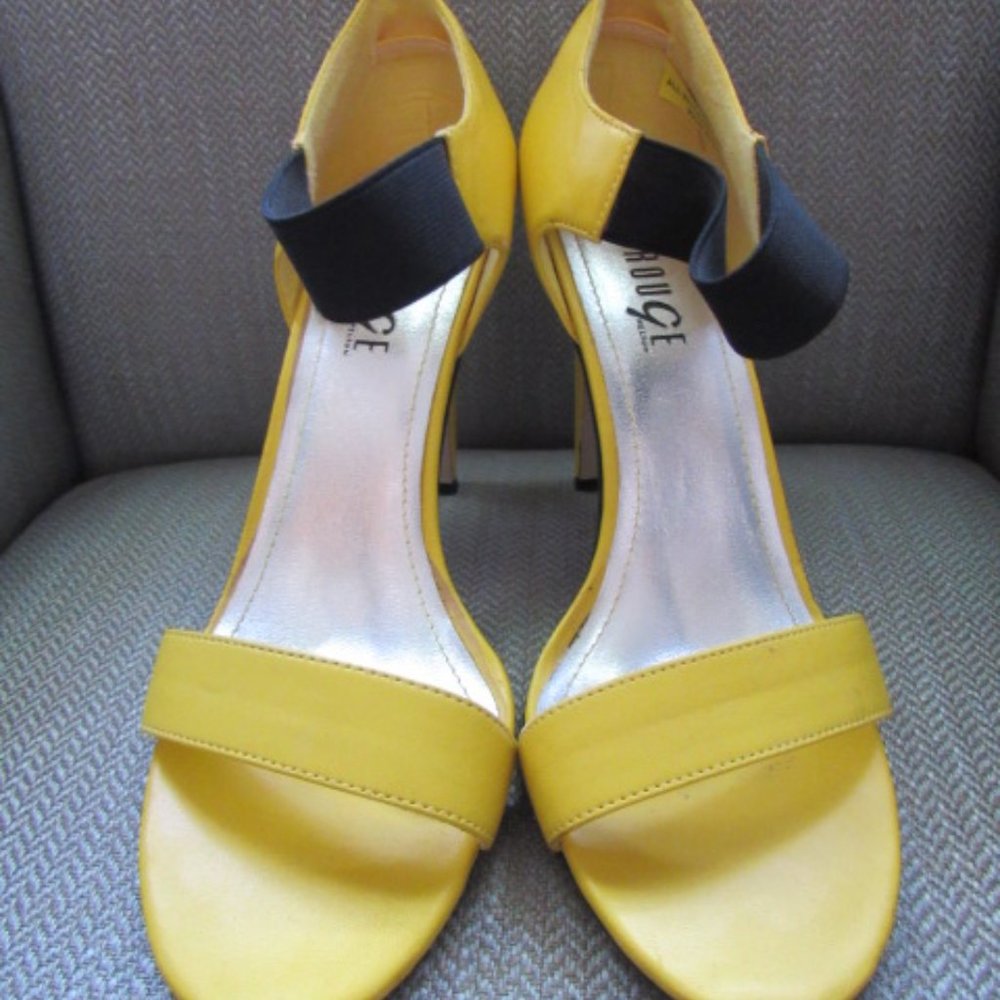 Rouge yellow strappy heels